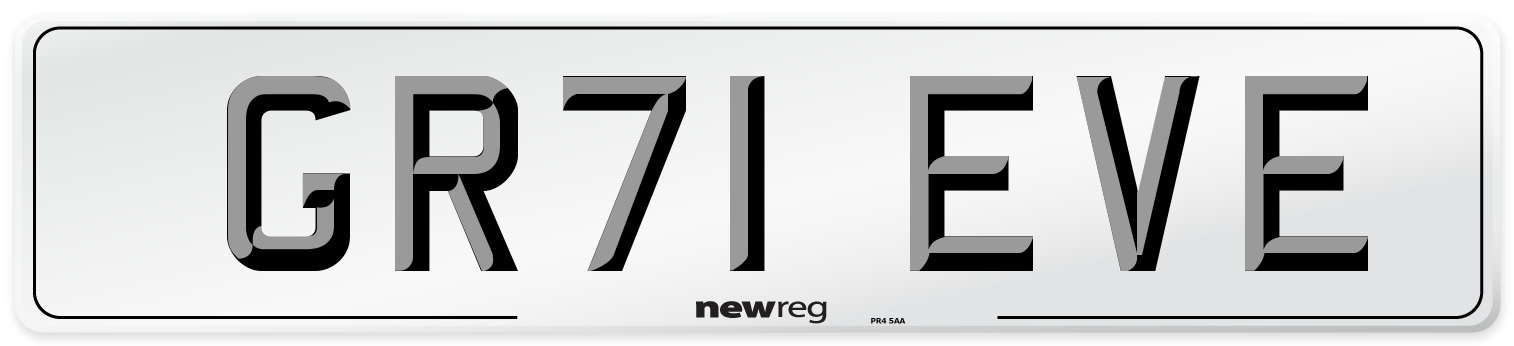 GR71 EVE Number Plate from New Reg